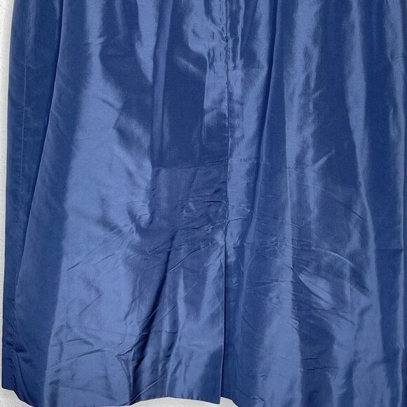 J. Crew Silk Strapless Dress Navy - Picture 5 of 8